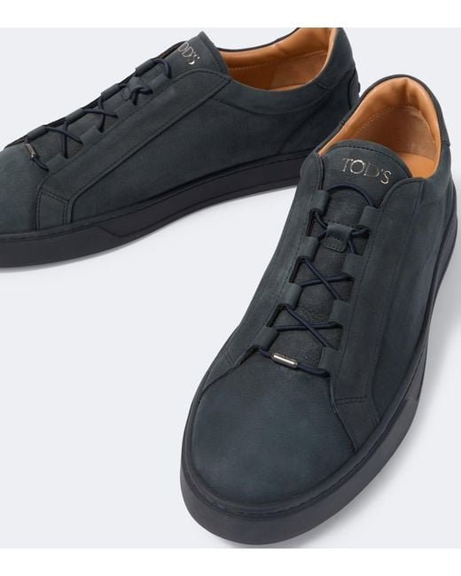 Tod's Blue Leather Sneakers for men