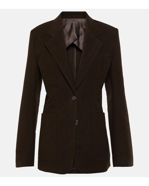 Totême  Black Blazer Aus Baumwolle