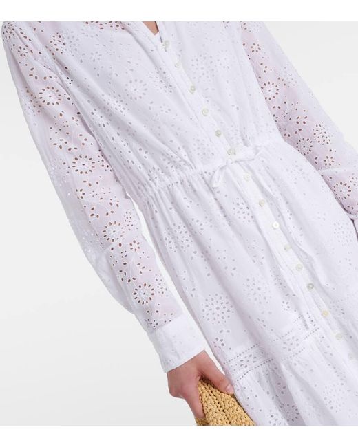 Polo Ralph Lauren White Hemdblusenkleid aus Baumwolle