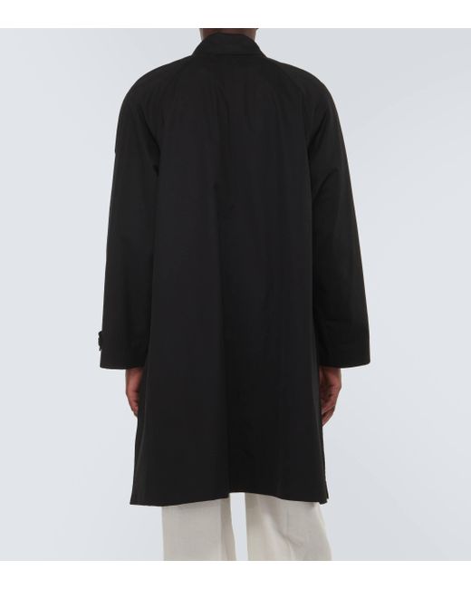 The Row Black Clayton Cotton And Cashmere Coat for men