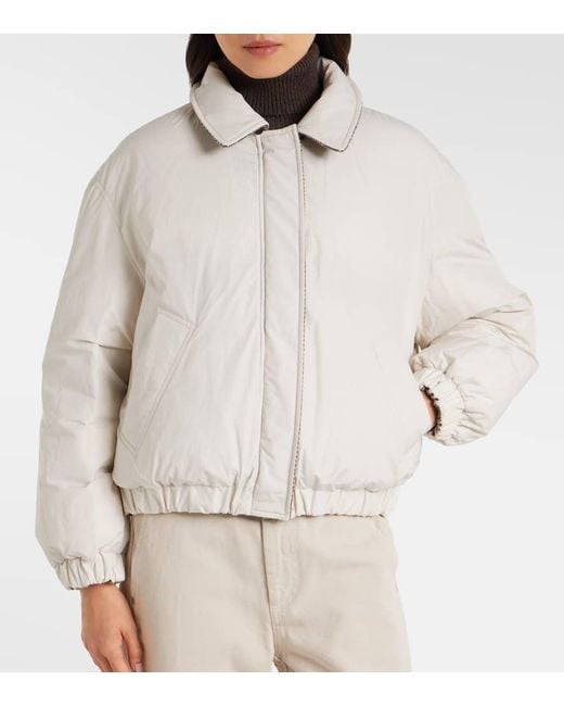 Piumino di Brunello Cucinelli in Brown