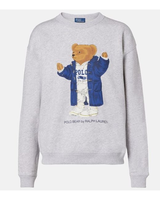 Polo Ralph Lauren Gray Polo Bear Crewneck Sweatshirt