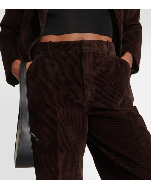 FRAME Brown Corduroy Straight Pants