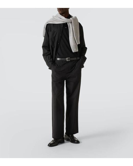 Zegna Black Wool Polo Shirt for men