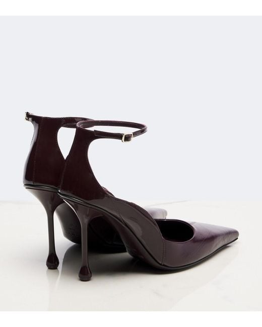 Jimmy Choo Brown Quinci Leather Pumps