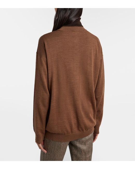 Tod's Brown Virgin Wool Cardigan