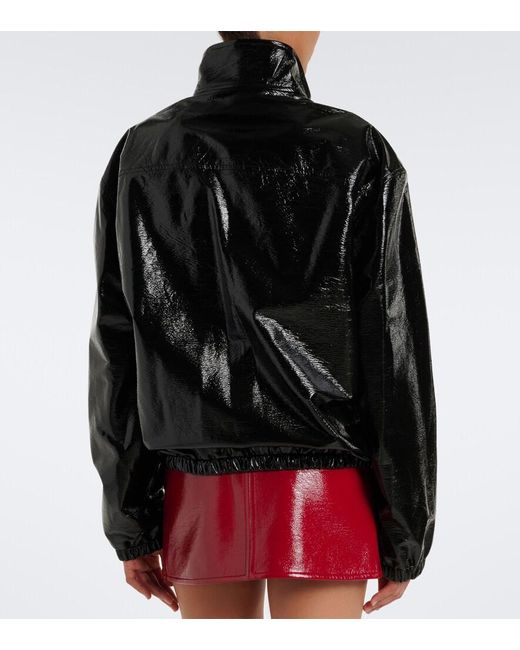 Courreges Black Vinyl Blouson Jacket