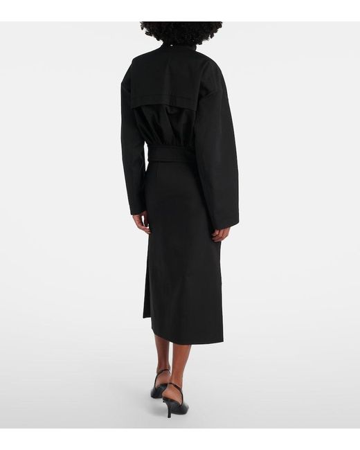 Sportmax Black Velo Cotton Pencil Skirt