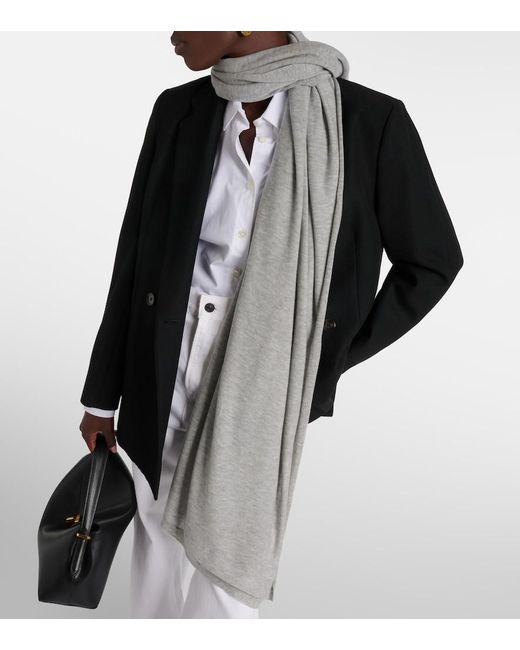 Totême White Knitted Scarf