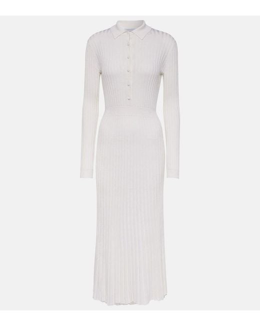Gabriela Hearst White Ardor Silk And Cashmere Maxi Dress