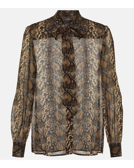 Blusa Carina di Nili Lotan in Brown