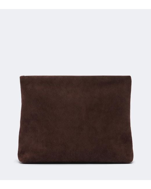 Nili Lotan Brown Jerry Suede Clutch
