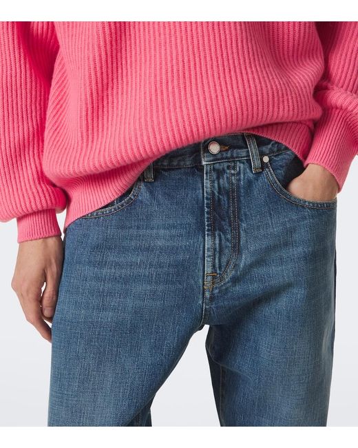 Umit Benan Blue Kevin Faded Straight Jeans for men