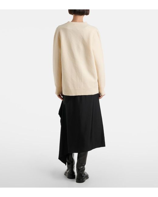 Jil Sander Natural Wool Cardigan