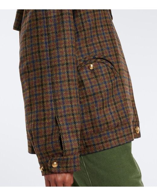 Blazé Milano Brown Chausie Checked Virgin Wool Jacket