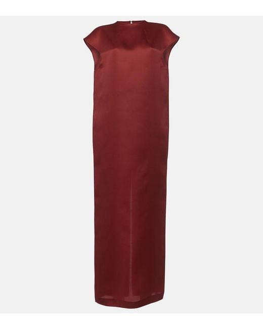 Khaite Red Lohan Silk Maxi Dress