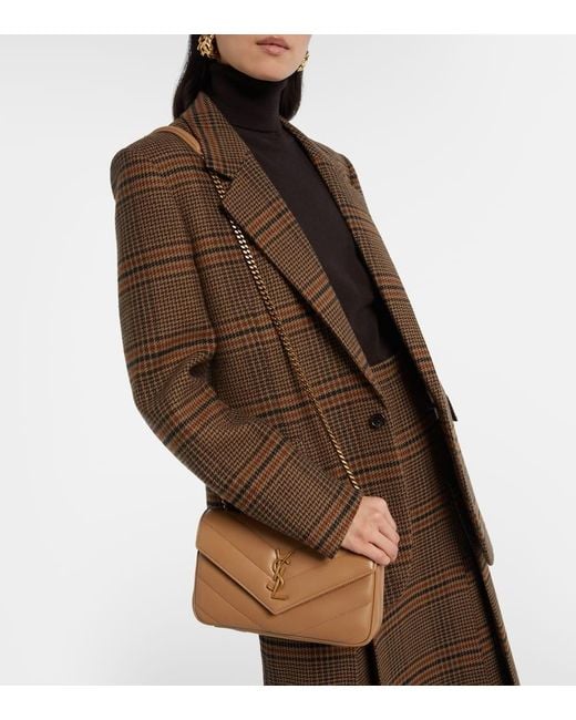 Borsa A Spalla Lou Lou Small di Saint Laurent in Brown