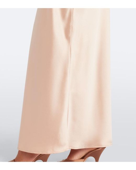 AYA MUSE White Myra Lace And Satin Gown