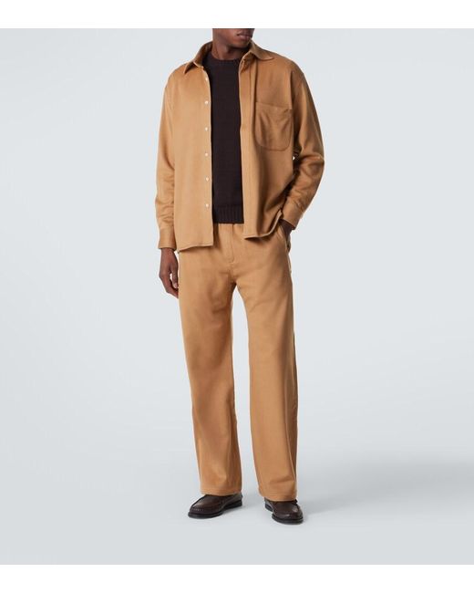 Saman Amel Brown Cashmere Overshirt for men