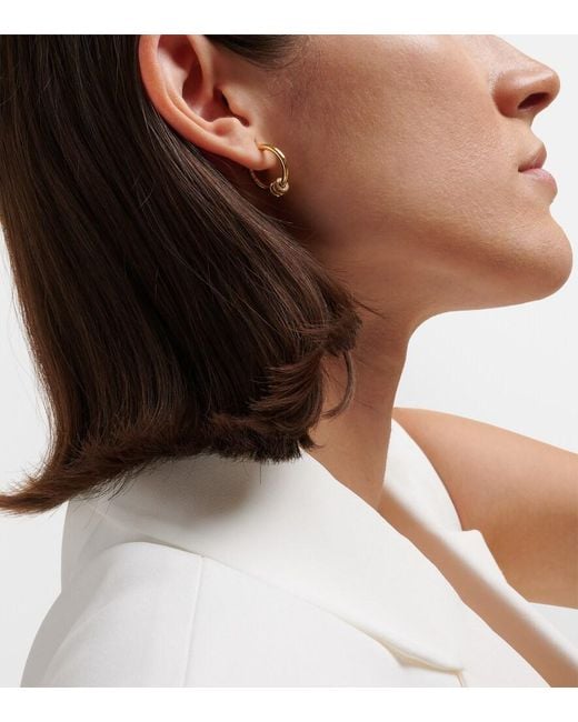 Spinelli Kilcollin Metallic Ara 18kt Gold Earrings With White Diamonds