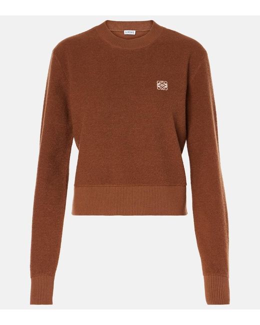 Loewe Brown Anagram Wool Sweater