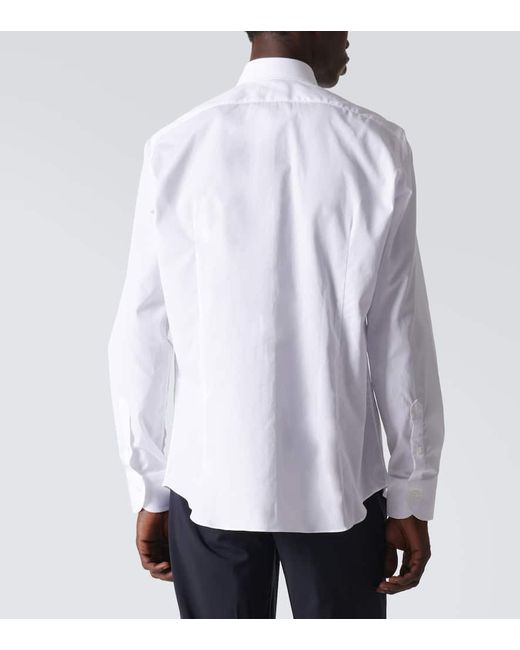Camisa Lecce de popelin de algodon Thom Sweeney de hombre de color White