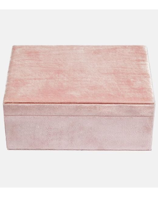 Sophie Bille Brahe Pink Tresor Grande Velvet Jewelry Box