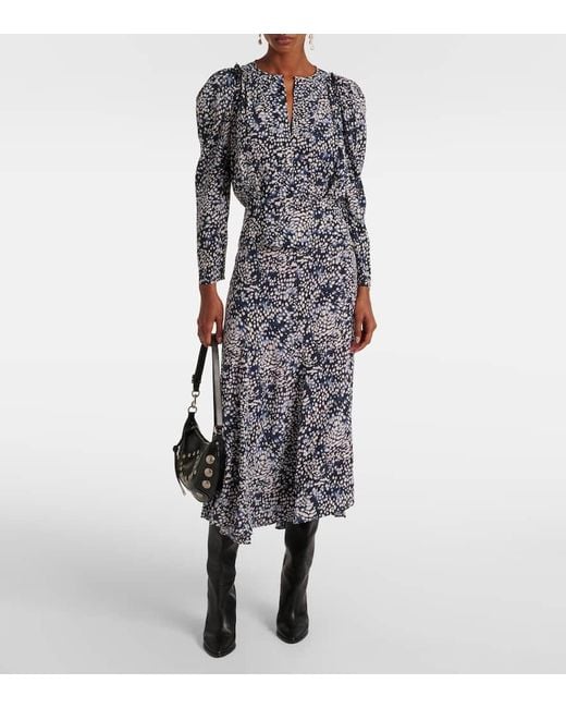 Isabel Marant Blue Bluse Zarga Aus Einem Seidengemisch