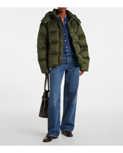 Polo Ralph Lauren Green Carly Water-Repellent Quilted Duck Down Wind Resistant Detachable Hood Short Puffer Jacket
