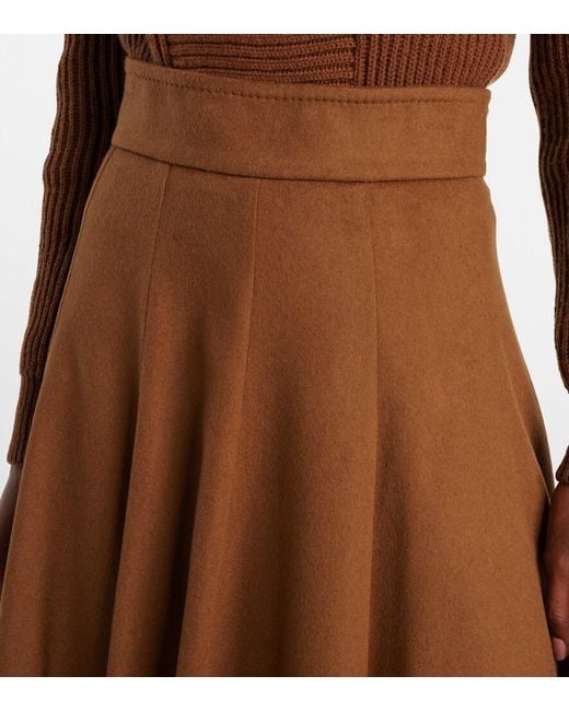 Max Mara Brown Camel Hair Maxi Skirt