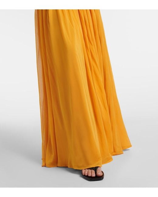 TOVE Metallic Gai Draped Jersey Gown