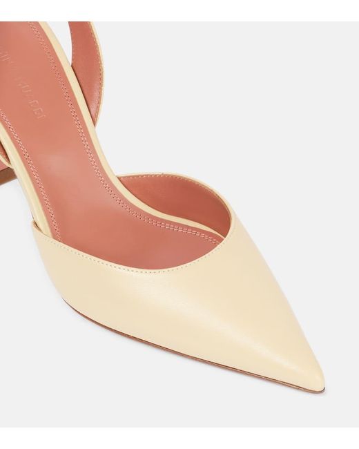 AMINA MUADDI Pink Slingback-Pumps Holli 70 Aus Leder