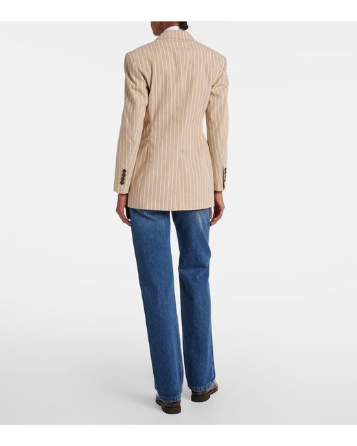 Brunello Cucinelli Natural Cotton And Silk Blazer