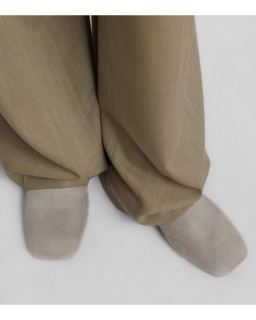 Calvin Klein White Hugh Suede Slippers