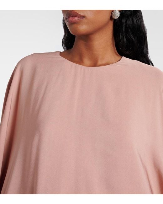 Abito Lungo Con Mantella di Stella McCartney in Pink