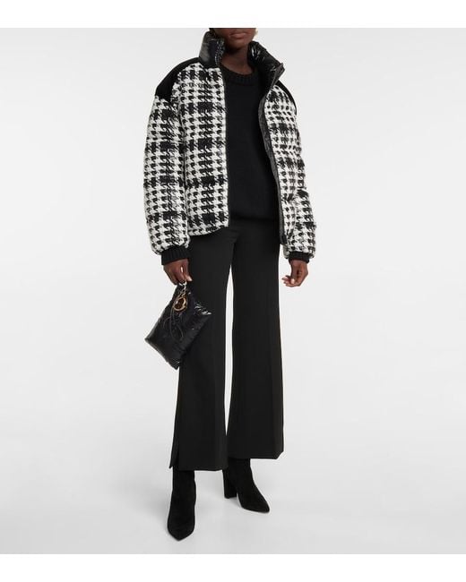 Moncler Black Erine Checked Puffer Jacket