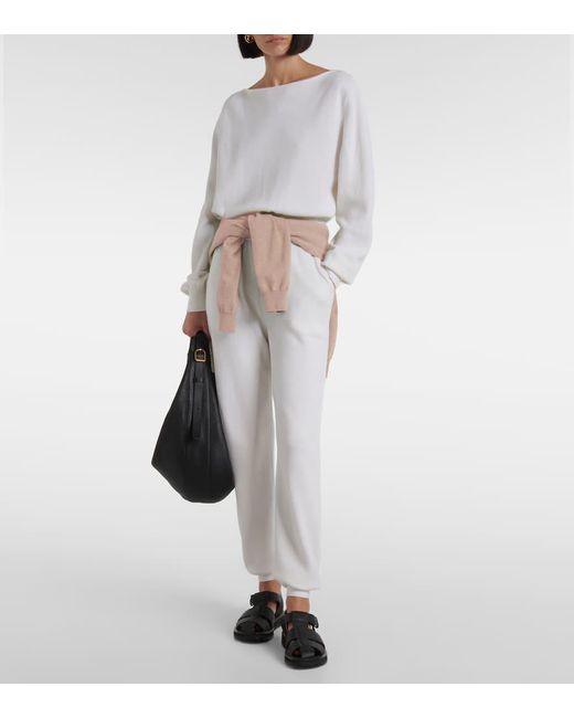 Jersey Dora Baltea De Seda Y Algodon Loro Piana de color White