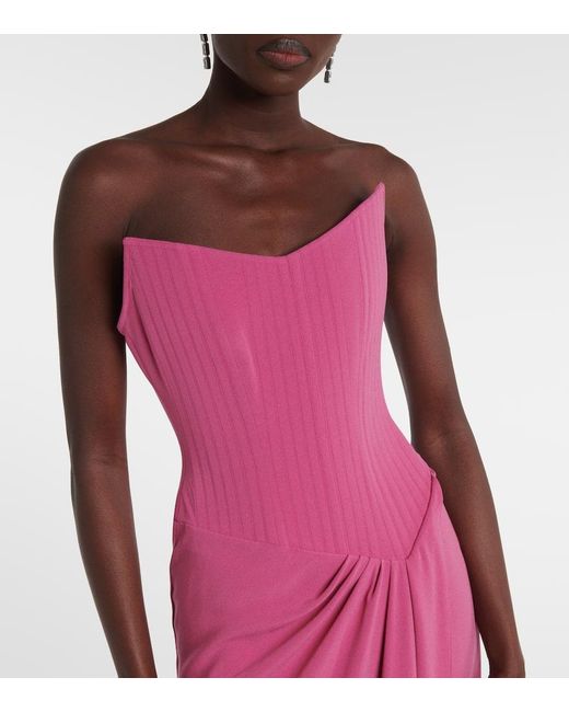 Alex Perry Pink Robe Aus Crepe