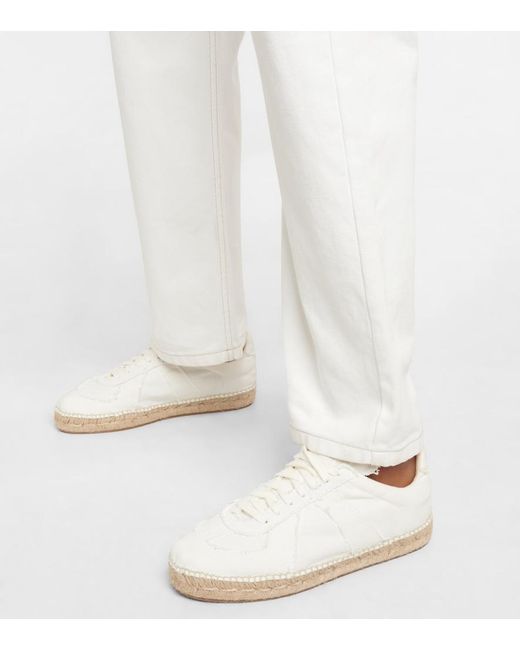 Maison Margiela White Canvas Espadrille Sneakers