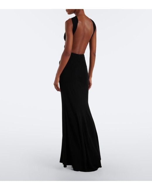 Elie Saab Black Draped Gown