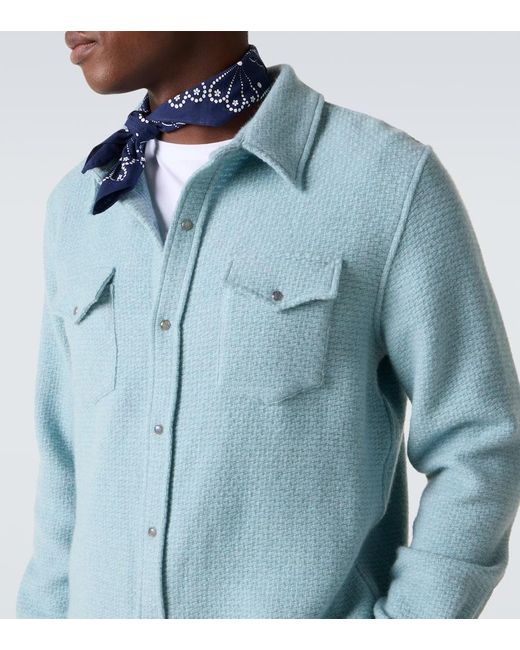 Camicia Labradorite di God's True Cashmere in Blue da Uomo
