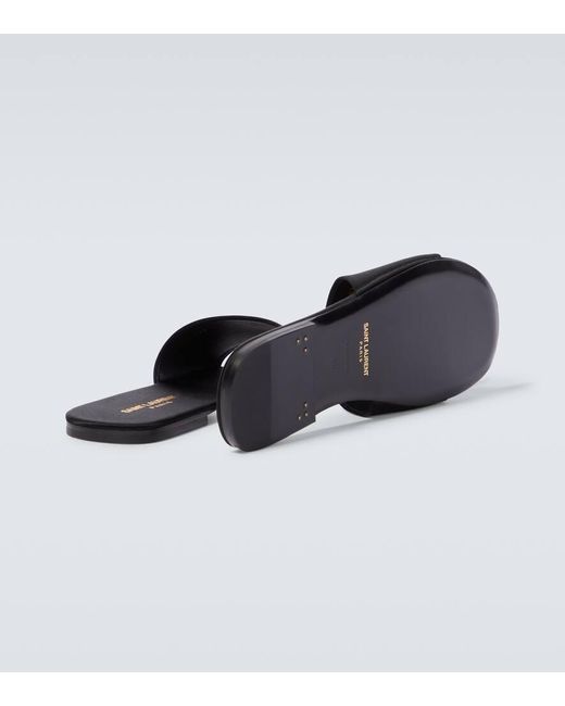 Saint Laurent Black Tail 05 Slide Sandal for men