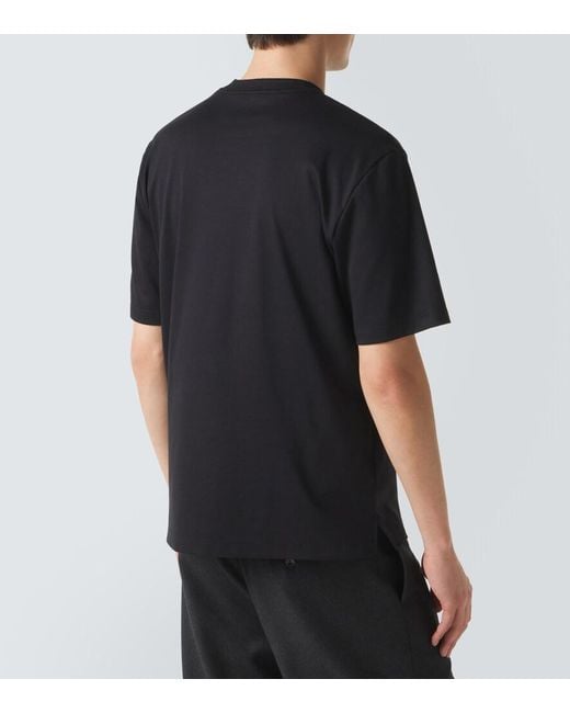 Agnona Black Cotton Jersey T-Shirt for men