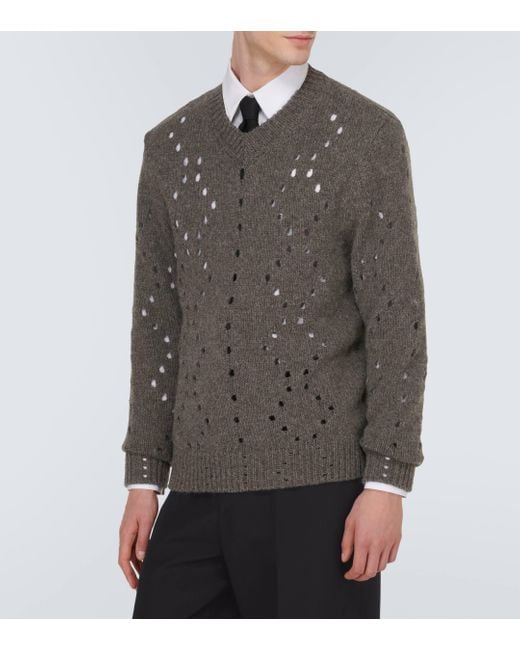 Givenchy Gray Alpaca And Wool Sweater for men