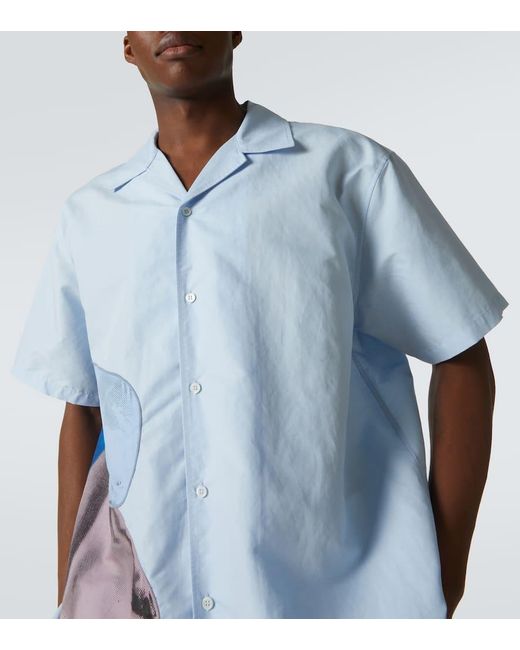 Camisa Bowling De Lino Y Algodon J.W. Anderson de hombre de color Blue