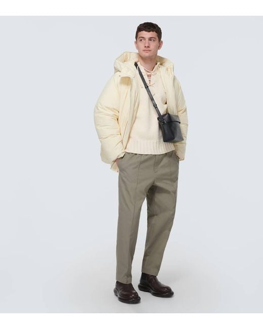 Jil Sander Pullover Aus Wolle Und Seide in Natural für Herren