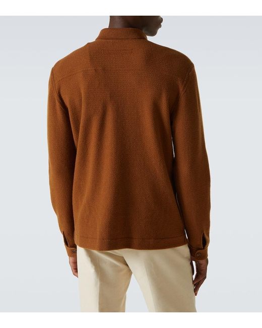 Zegna Cardigan Aus Kaschmir in Brown für Herren