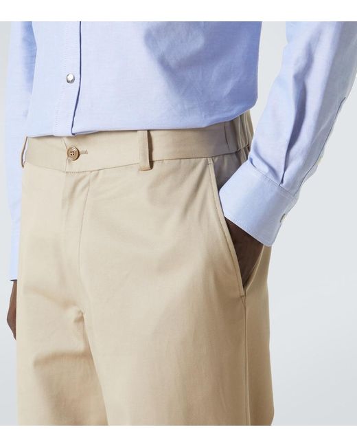 Pantalones En Gabardina De Algodon Moncler de hombre de color Natural
