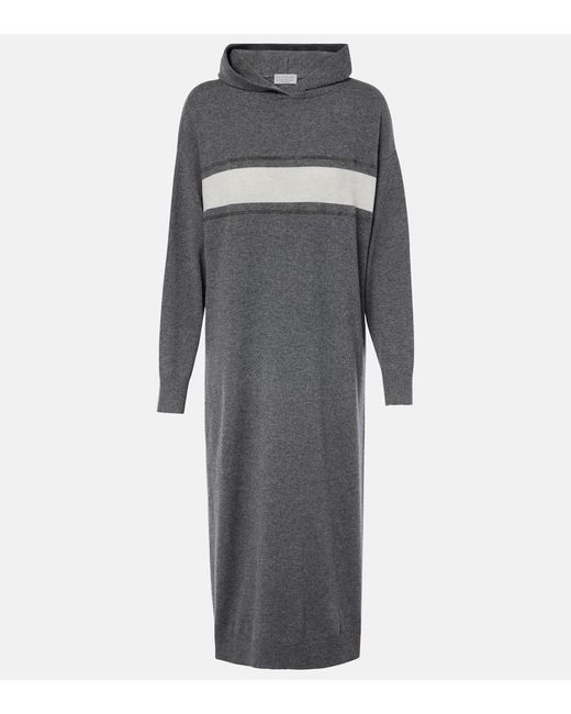 Abito Midi di Brunello Cucinelli in Gray