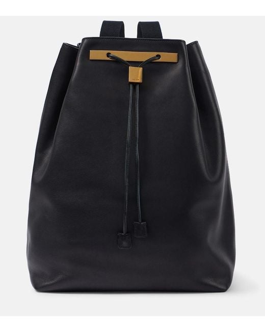 The Row Black Rucksack Backpack 11 aus Leder